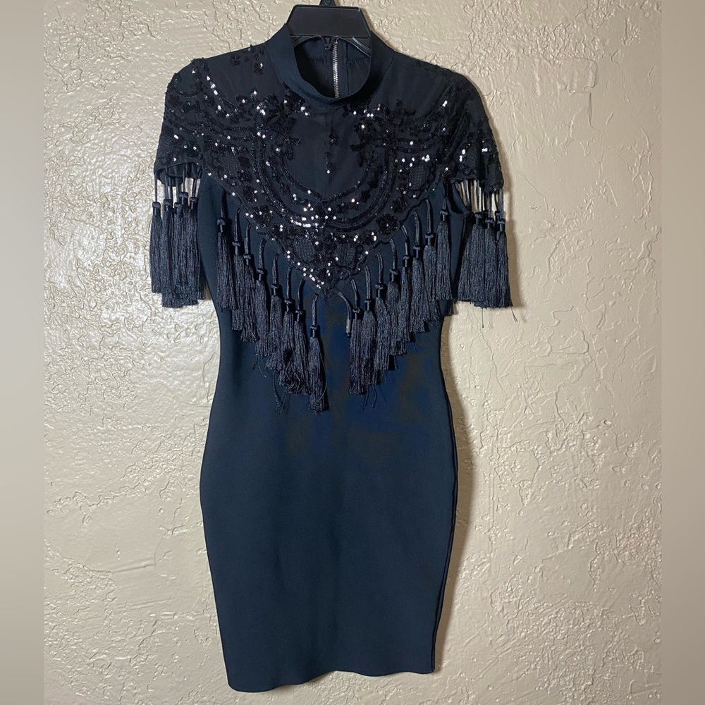 Bodycon bandage Fringe dress